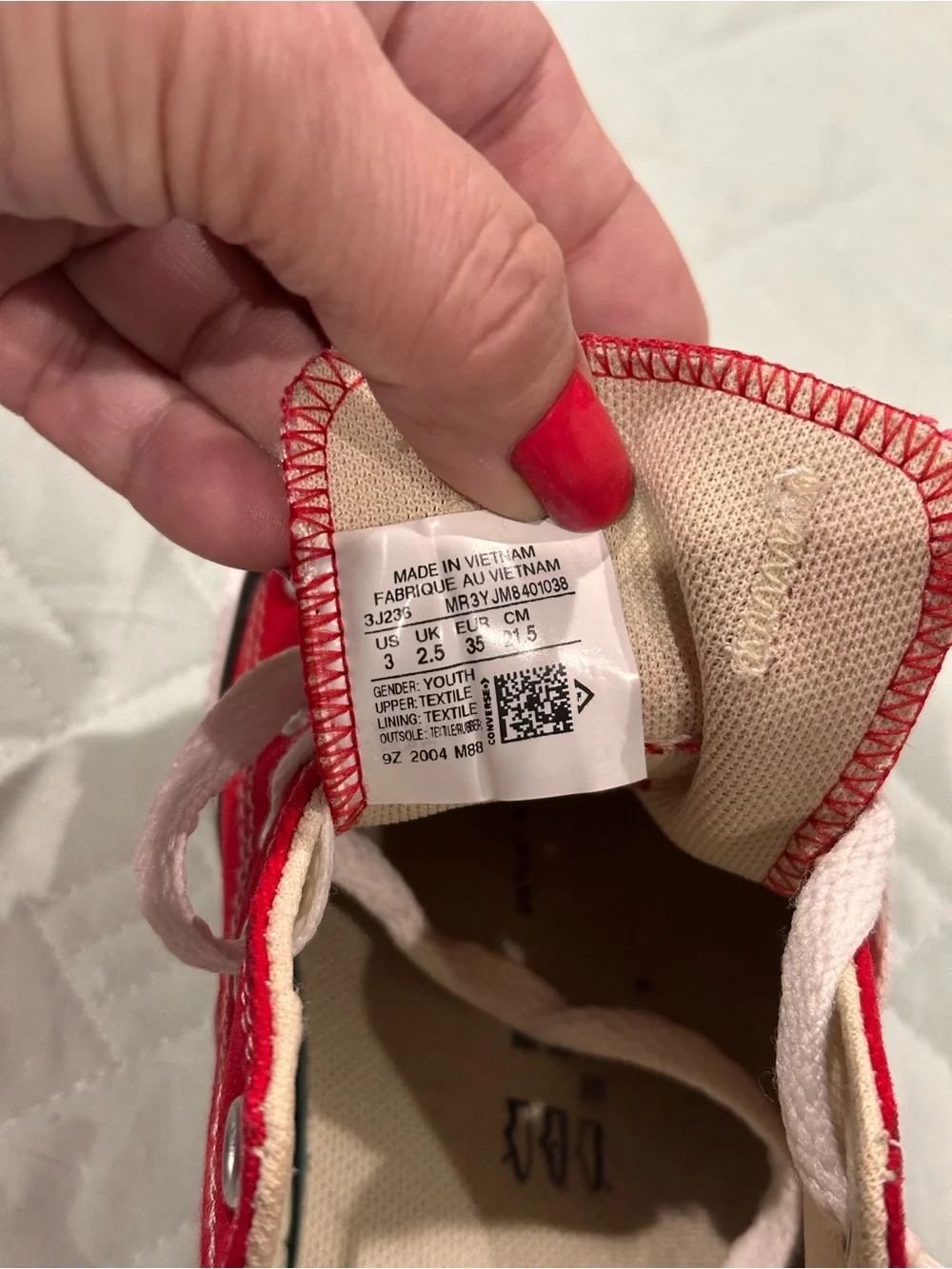 Converse Kids Red Low Top Canvas Sneakers